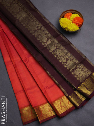 Red & Maroon Gems Of Silk Cotton - Vairaosi