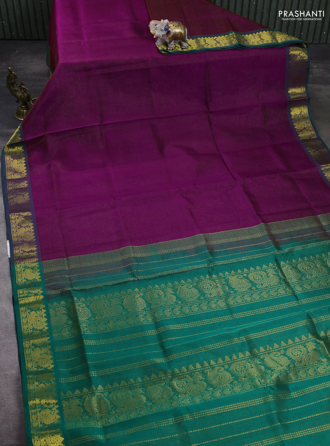 Pink & Green Gems Of Silk Cotton - Vairaosi