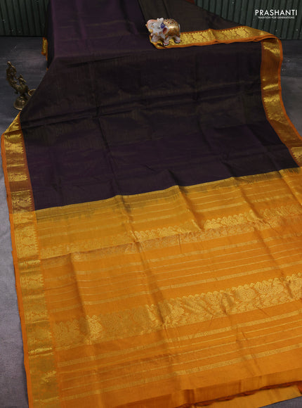 Black & Mustard Yellow Gems Of Silk Cotton - Vairaosi