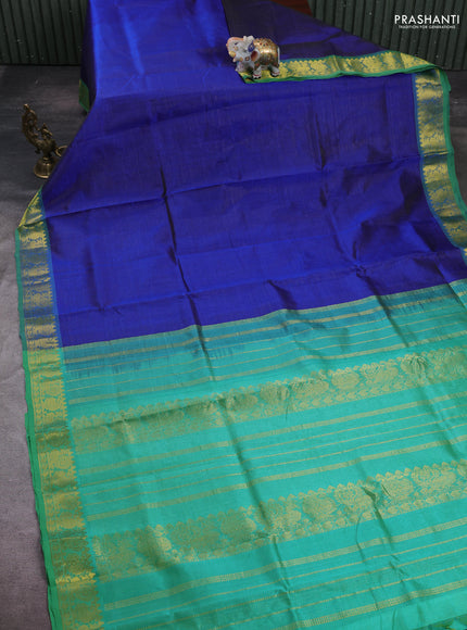 Blue & Teal Green Gems Of Silk Cotton - Vairaosi