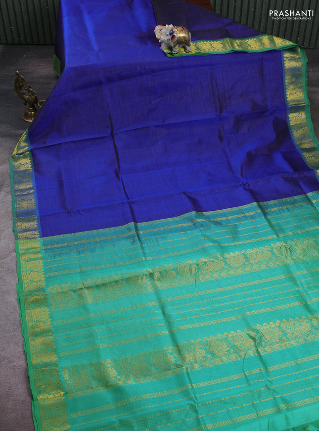 Blue & Teal Green Gems Of Silk Cotton - Vairaosi