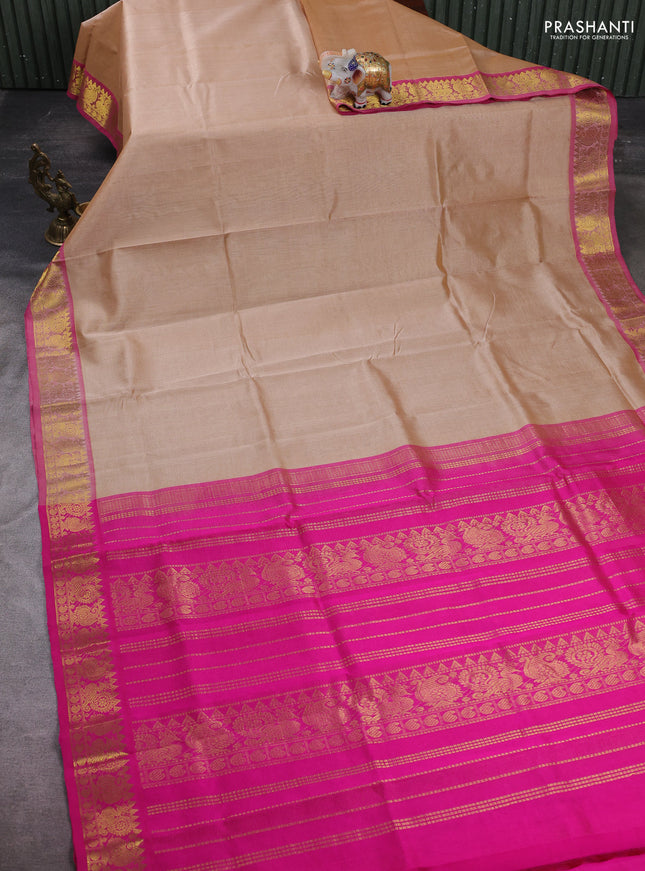 Peach  & Pink Gems Of Silk Cotton - Vairaosi