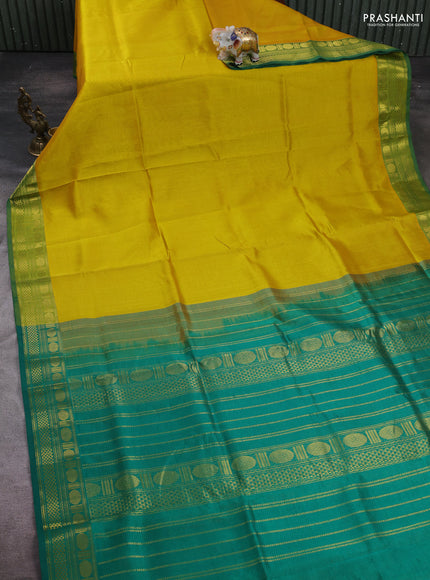 Mustard Green & Green Gems Of Silk Cotton - Vairaosi