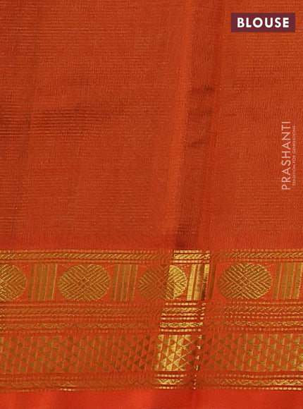 Green & Orange Gems Of Silk Cotton - Vairaosi