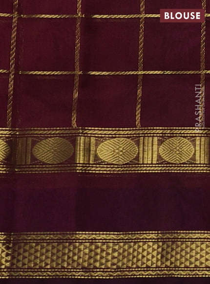 Pink & Magenta Pink Gems Of Silk Cotton - Checks