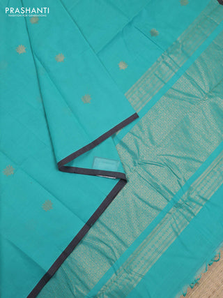 Teal Kanchi Cotton - Buttas