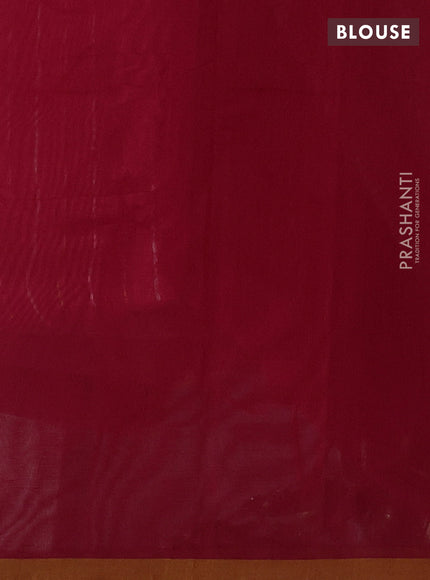 Red & Mustard Yellow Kanchi Cotton Saree