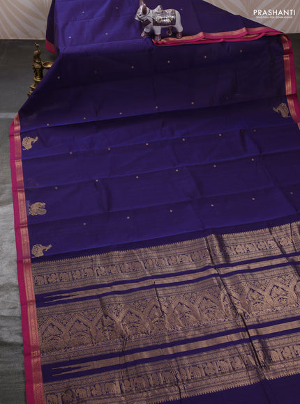 Blue & Pink Kanchi Cotton - Buttas