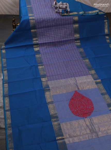 Blue & Cs Blue Kanchi Cotton - Checks