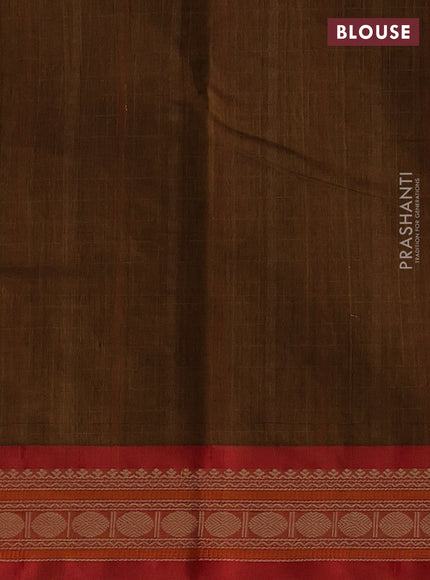 Beige & Red Kanchi Cotton - Checks