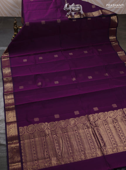 Purple Kanchi Cotton - Buttas