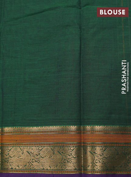 Green & Purple Kanchi Cotton - Checks
