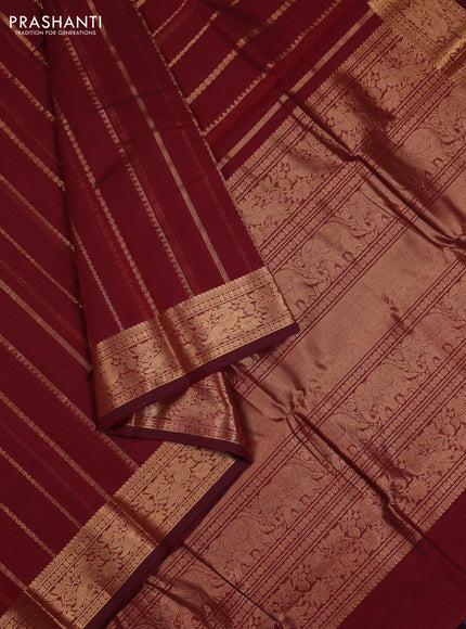 Maroon Kanchi Cotton Saree