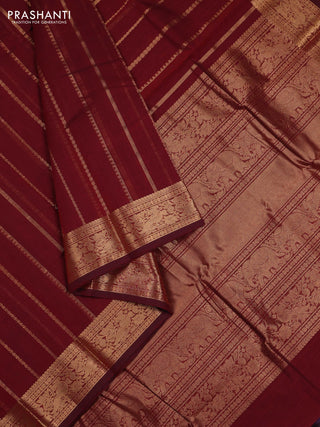 Maroon Kanchi Cotton Saree