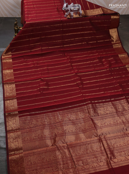 Maroon Kanchi Cotton Saree