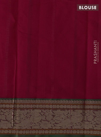 Pink & Green Kanchi Cotton Saree