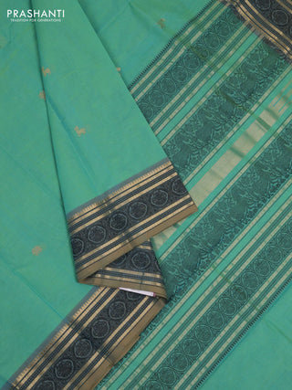 Teal Green Kanchi Cotton - Buttas