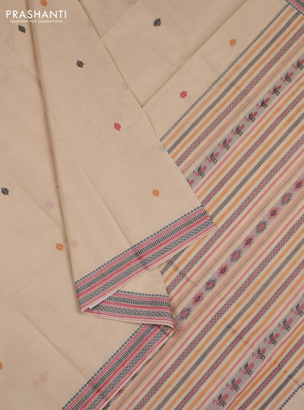 Cream Kanchi Cotton - Buttas