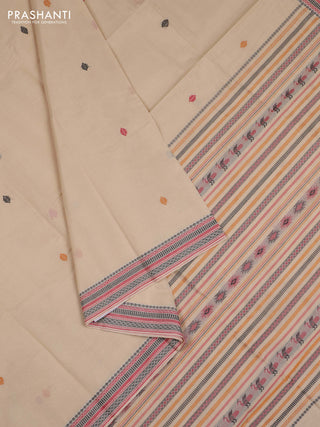 Cream Kanchi Cotton - Buttas