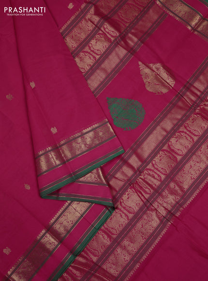Pink & Green Kanchi Cotton - Buttas