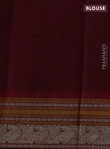 Maroon & Black Kanchi Cotton - Buttas