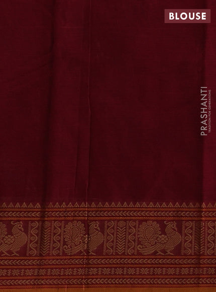 Maroon & Mustard Yellow Kanchi Cotton - Checks