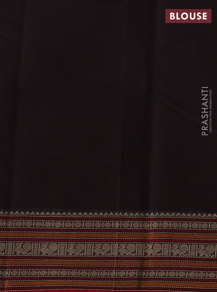 Coffee Brown & Red Kanchi Cotton - Buttas