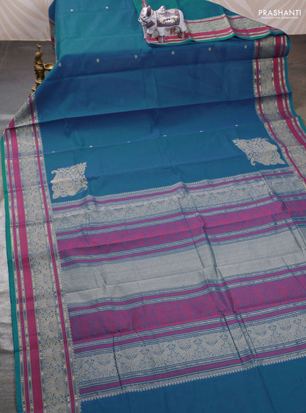 Cs Blue Kanchi Cotton Saree
