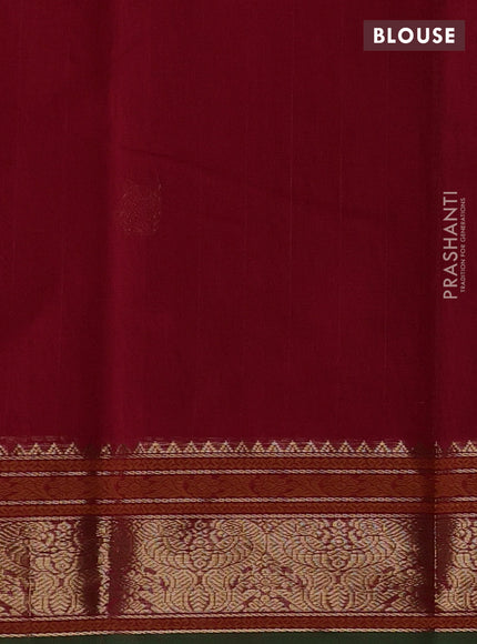 Red & Green Kanchi Cotton - Buttas