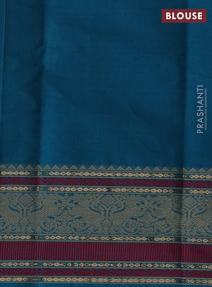 Teal Blue Kanchi Cotton - Buttas