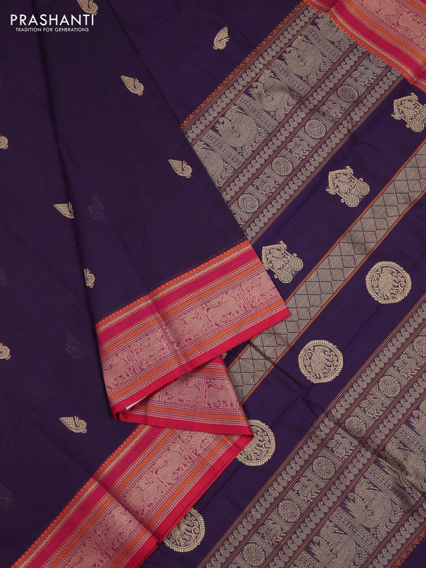 Purple & Pink Kanchi Cotton - Buttas