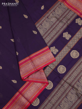 Purple & Pink Kanchi Cotton - Buttas