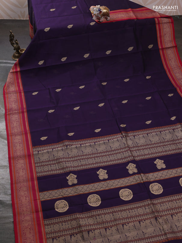 Purple & Pink Kanchi Cotton - Buttas