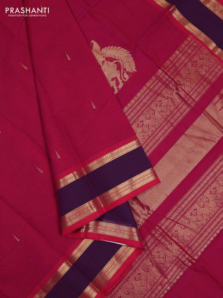 Pink & Purple Kanchi Cotton - Buttas