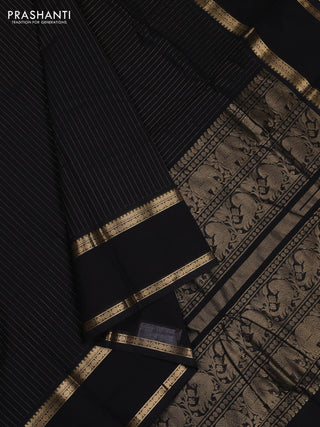 Black Kanchi Cotton Saree
