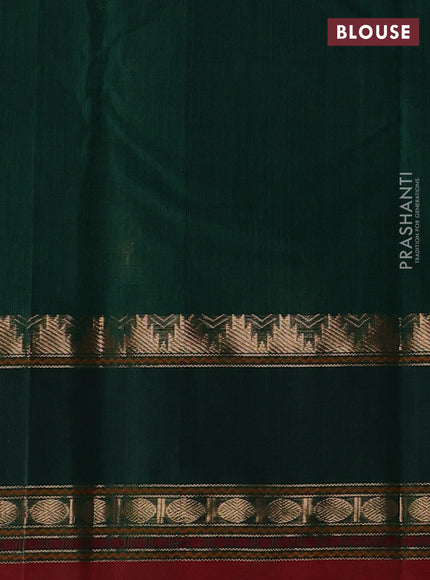 Green & Maroon Kanchi Cotton - Buttas