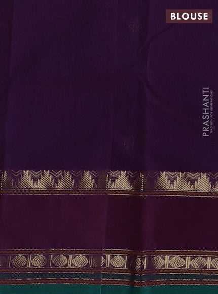 Purple & Green Kanchi Cotton - Buttas