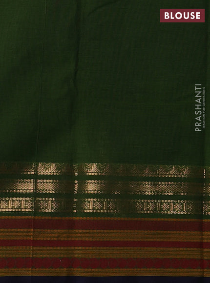 Green & Navy Blue Kanchi Cotton - Buttas