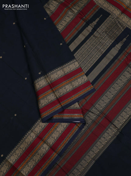 Peacock Blue Kanchi Cotton - Buttas