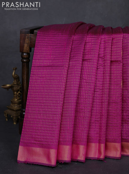 Pink Pure Dupion Silk Saree