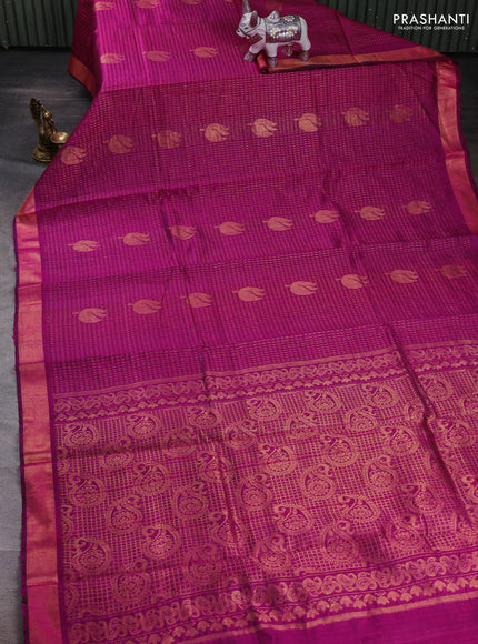 Pink Pure Dupion Silk Saree