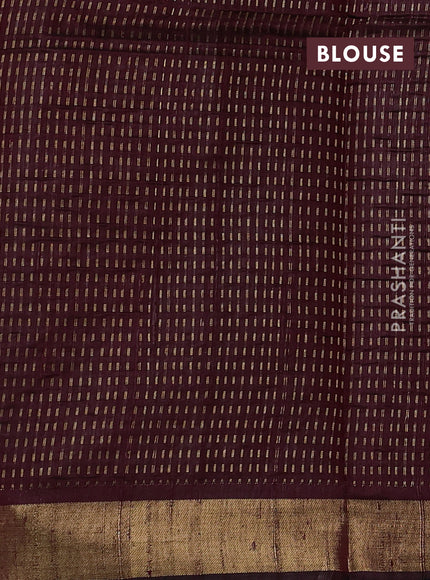 Maroon Pure Dupion Silk Saree