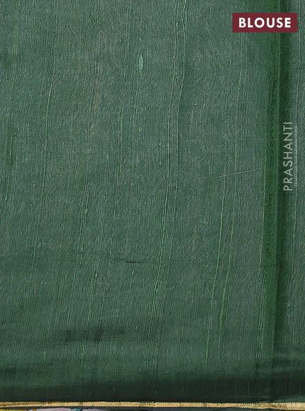 Green Pure Dupion Silk Saree