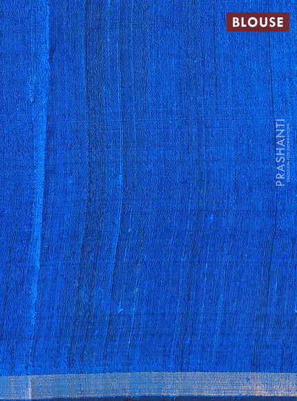 Cs Blue Pure Dupion Silk Saree