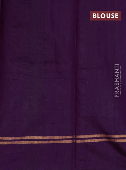 Purple Pure Dupion Silk Saree