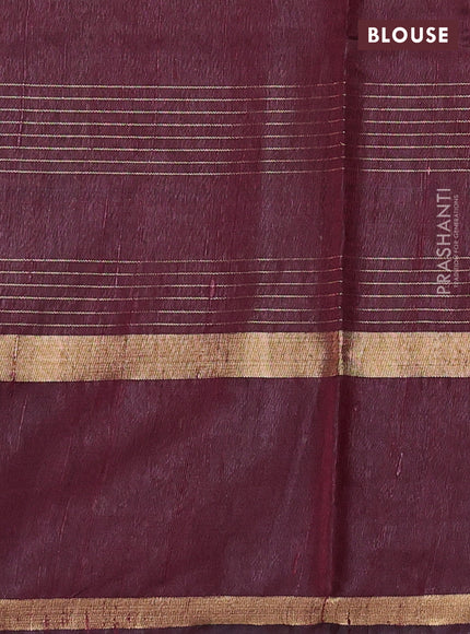 Maroon Pure Dupion Silk Saree