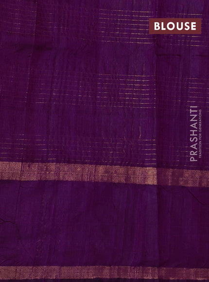 Purple Pure Dupion Silk Saree