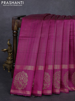 Pink Pure Dupion Silk Saree