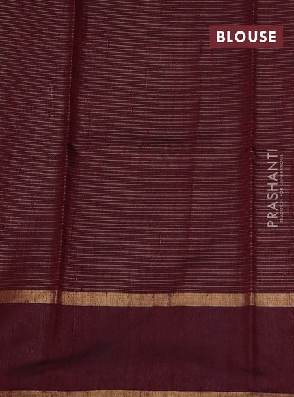 Maroon Pure Dupion Silk Saree