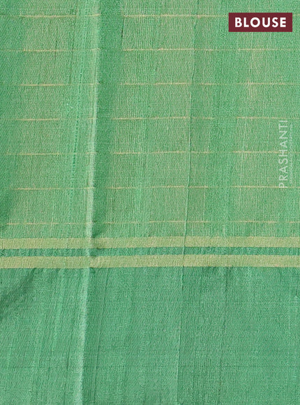 Green Pure Dupion Silk Saree